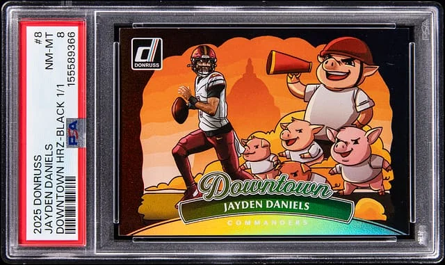 2025 Panini Donruss Jayden Daniels Downtown! Horizontal #8 card image