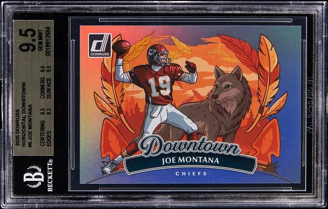 2025 Panini Donruss Joe Montana Horizontal Downtown! #6 card image