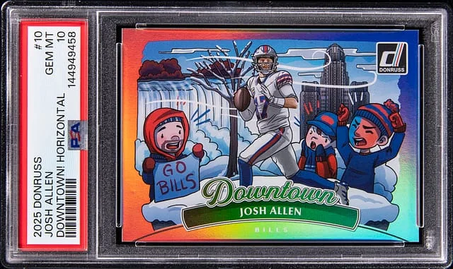 2025 Panini Donruss Josh Allen Downtown! Horizontal #10 card image