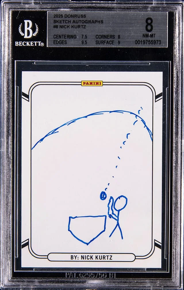 2025 Panini Donruss Nick Kurtz Sketch Autographs #DS-NK card image
