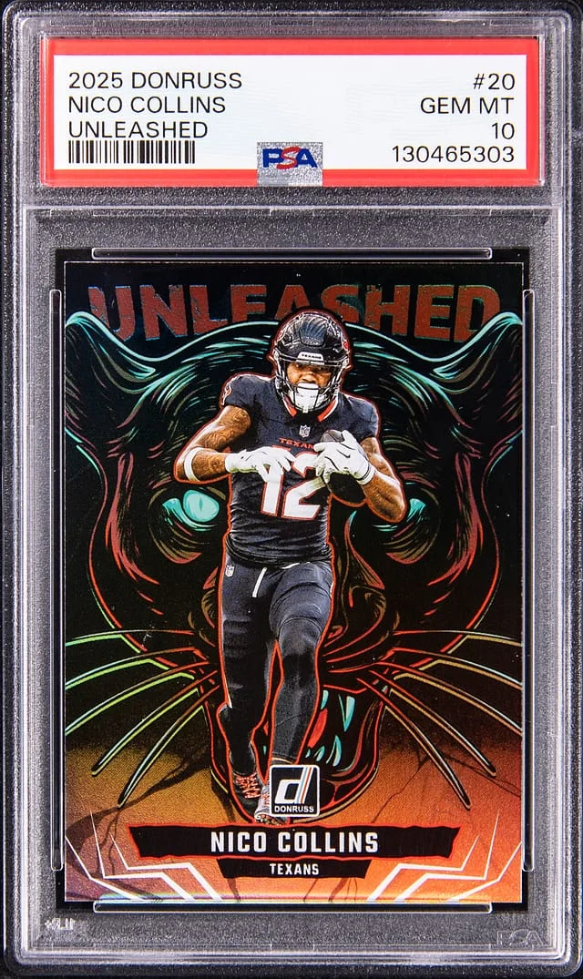 2025 Panini Donruss Nico Collins Unleashed #20 card image