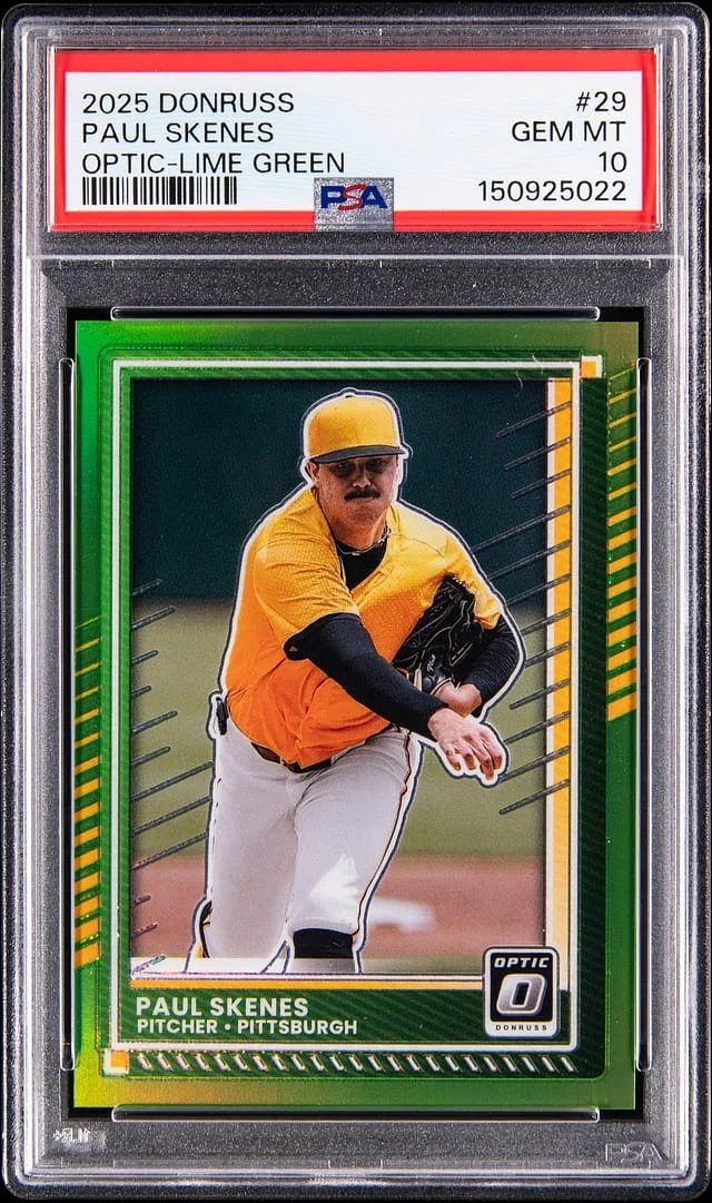 2025 Panini Donruss Optic Paul Skenes Lime Green #29 card image
