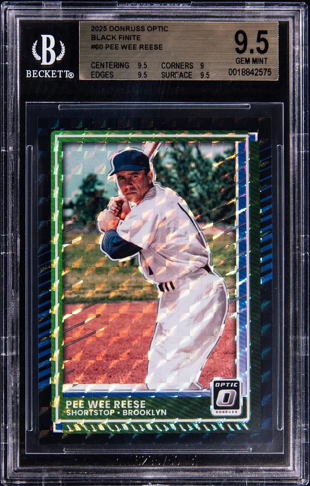 2025 Panini Donruss Optic Pee Wee Reese Black Finite #60 card image