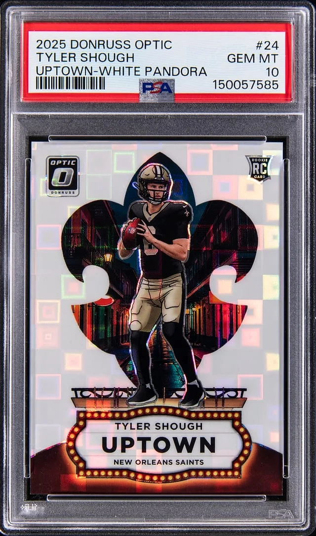 2025 Panini Donruss Optic Tyler Shough Uptown White Pandora #24 card image