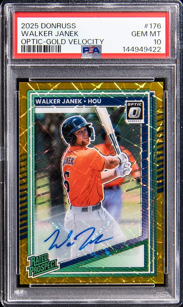2025 Panini Donruss Optic Walker Janek Gold Velocity #176 card image