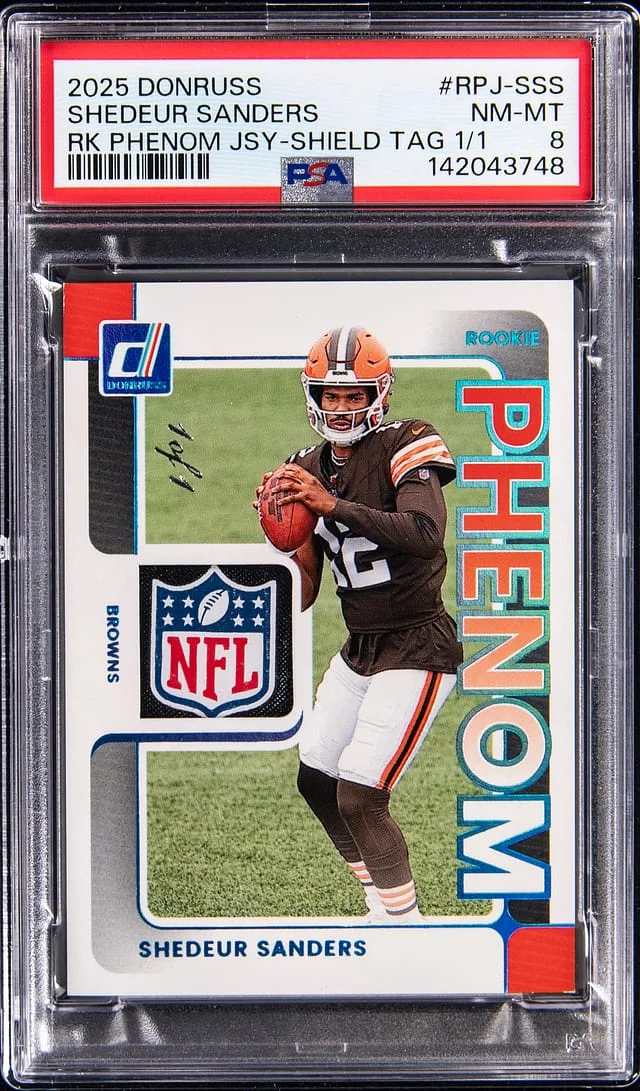2025 Panini Donruss Phenom Jersey Shield #no-number card image