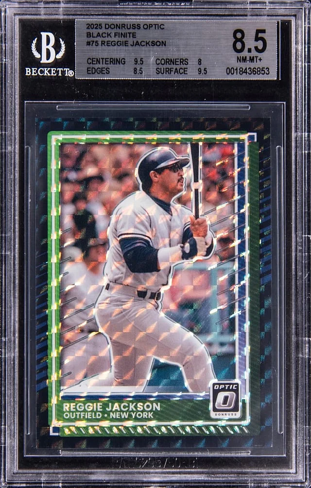 2025 Panini Donruss Reggie Jackson Black Finite #75 card image