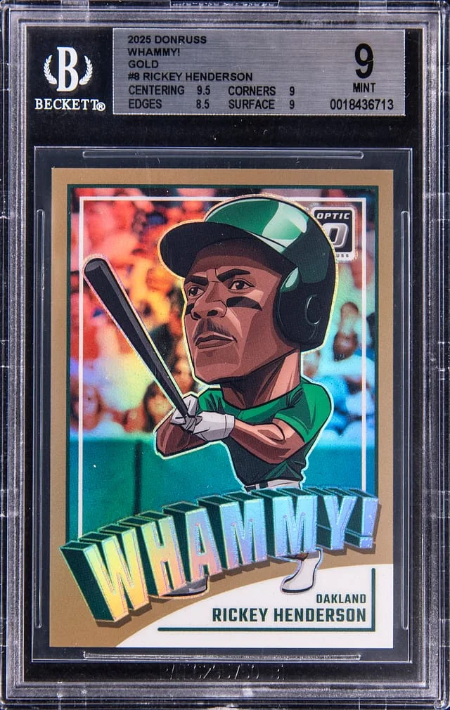2025 Panini Donruss Rickey Henderson Whammy! Gold #8 card image