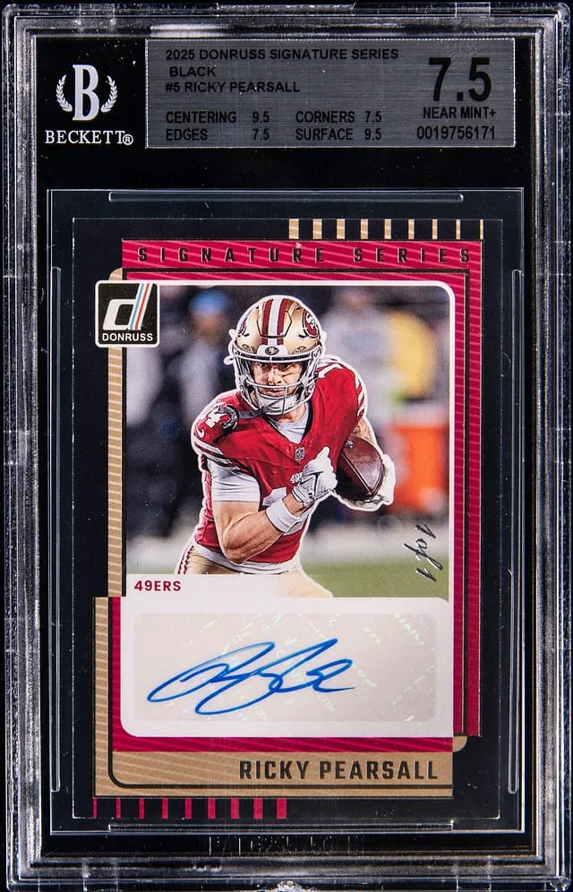 2025 Panini Donruss Rickey Pearsall Signature Series Black #SS-RPL card image
