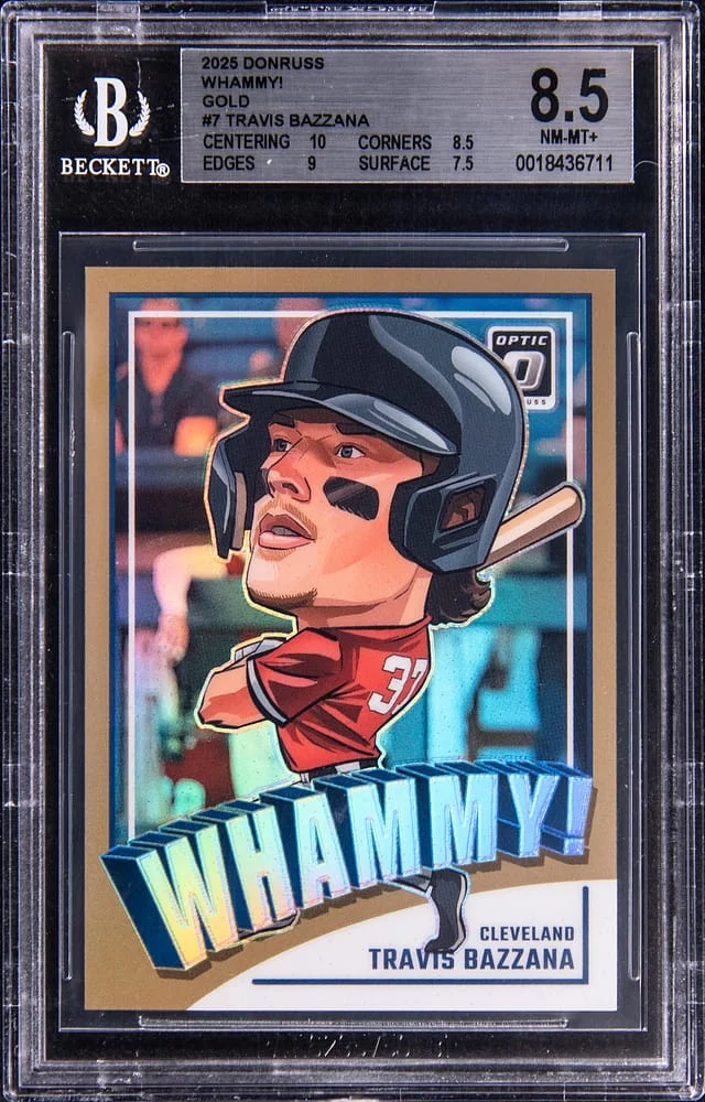 2025 Panini Donruss Travis Bazzana Whammy! Gold #7 card image