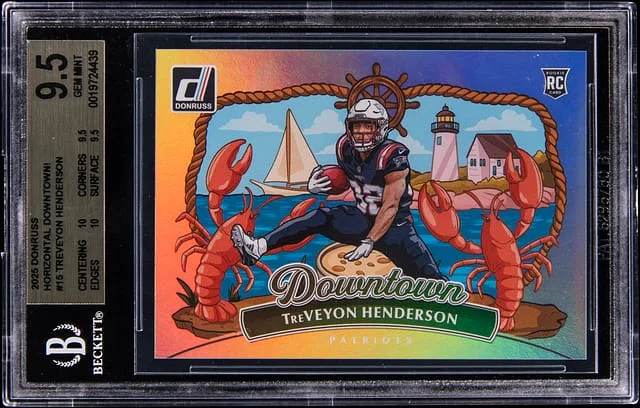 2025 Panini Donruss Treveyon Henderson Horizontal Downtown! #15 card image