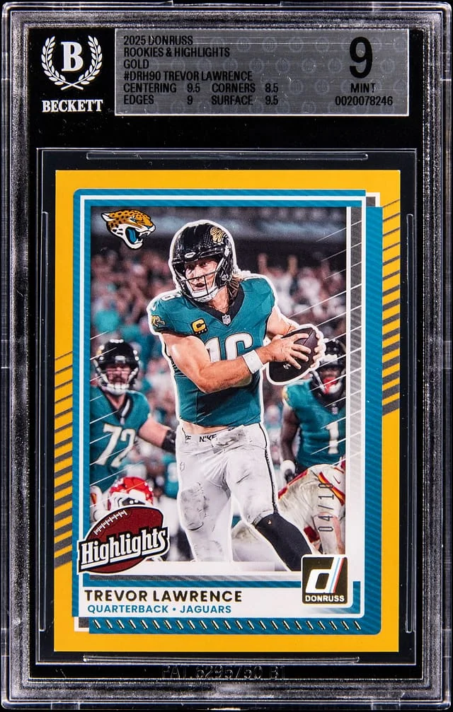 2025 Panini Donruss Trevor Lawrence Rookies & Highlights Gold #DRH-90 card image