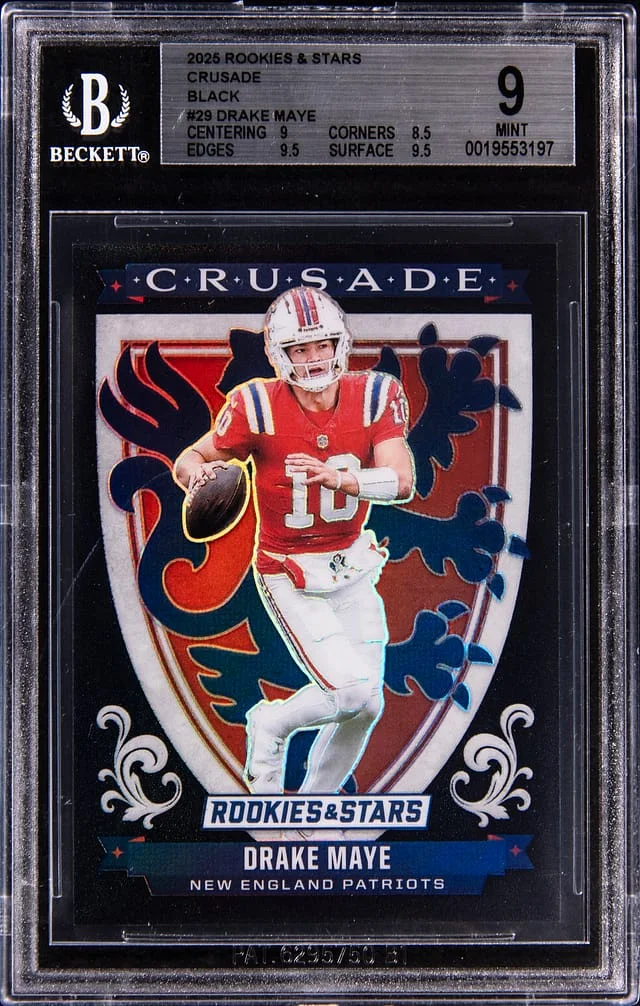 2025 Panini Drake Maye Rookies & Stars Crusade Black #29 card image