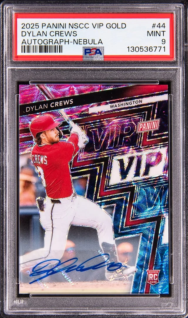 2025 Panini Dylan Crews NSCC VIP Gold Autograph Nebula #44 card image