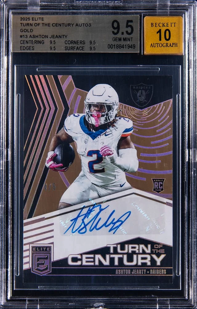 2025 Panini Elite Ashton Jeanty Turn Of The Century Autographs #TOC-AJE card image