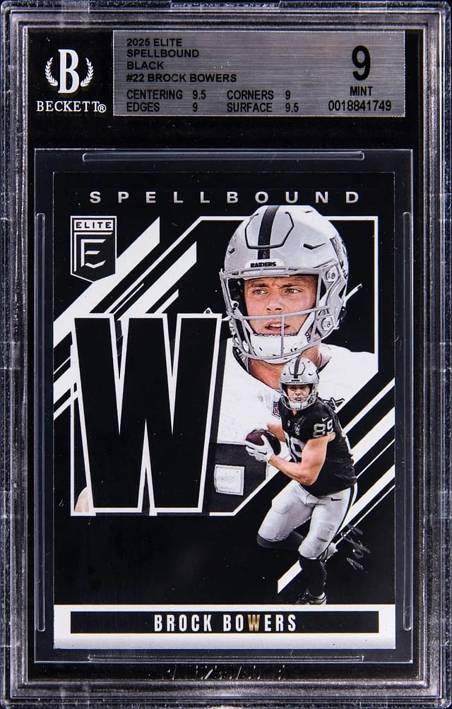 2025 Panini Elite Brock Bowers Spellbound Black #22 card image