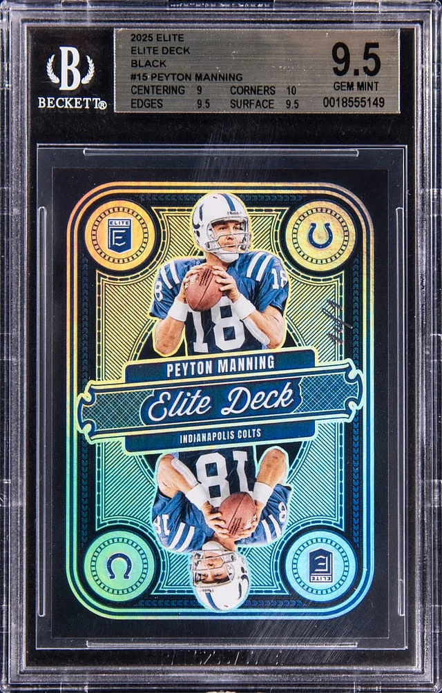 2025 Panini Elite Peyton Manning Deck Black #15 card image
