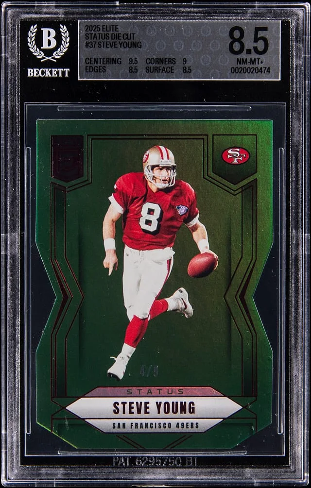 2025 Panini Elite Steve Young Status Die Cut #37 card image