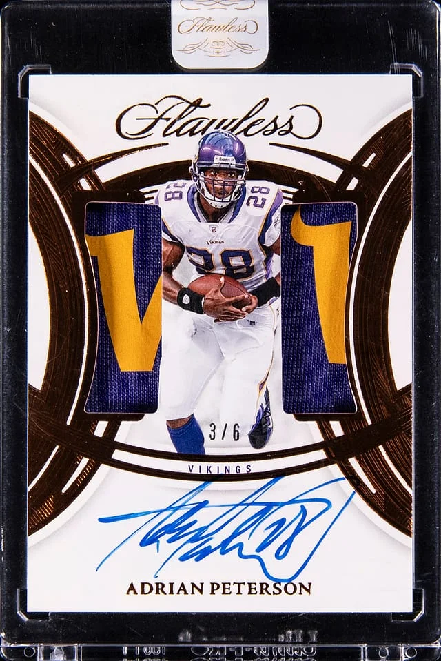 2025 Panini Flawless Adrian Peterson Dual Patch Autographs #DPA-APN card image