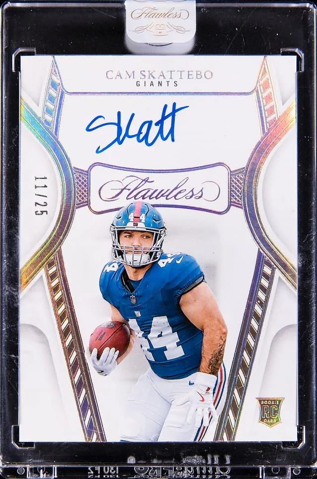 2025 Panini Flawless Cam Skattebo Debut Signatures #RDS-CSO card image