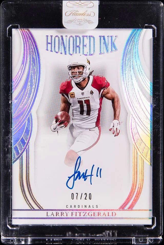 2025 Panini Flawless Larry Fitzgerald Honored Ink Silver #HI-LFI card image