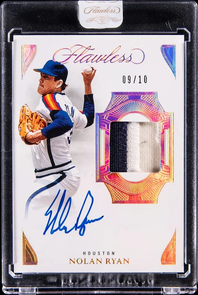 2025 Panini Flawless Nolan Ryan Prime Patch Autographs Gold #PPV-NR card image