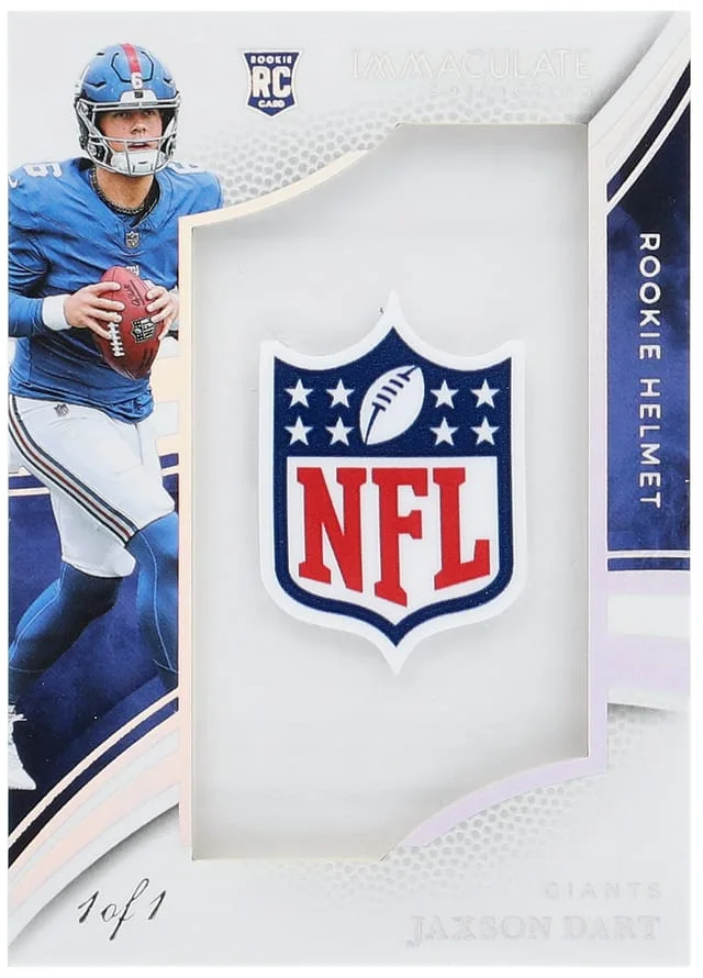 2025 Panini Immaculate Collection Jaxson Dart Helmet NFL Shields #RHTL-JDT card image