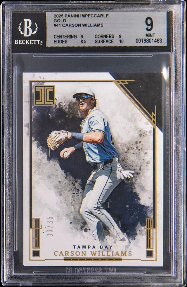 2025 Panini Impeccable Carson Williams Gold #41 card image