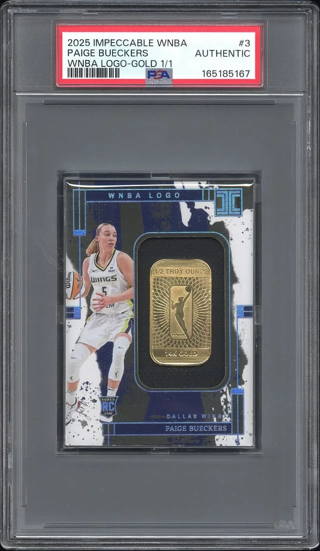 2025 Panini Impeccable Paige Bueckers WNBA Gold Logo #3 card image