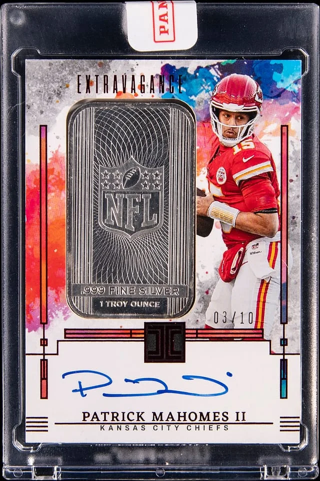 2025 Panini Impeccable Patrick Mahomes II Extravagance Silver Bar Autographs #EPA-PMS card image
