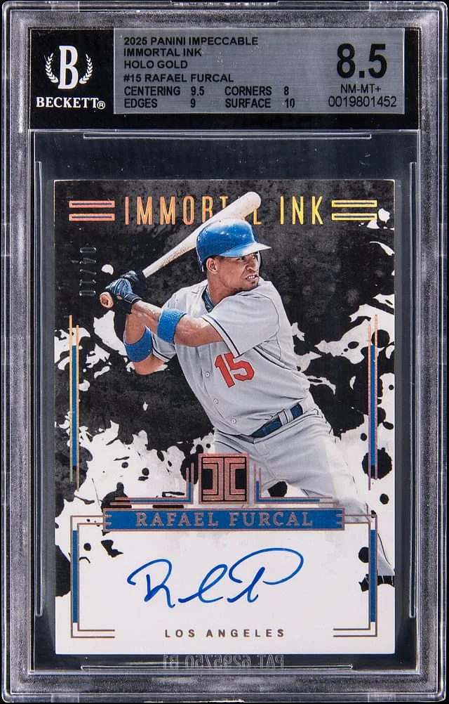 2025 Panini Impeccable Rafael Furcal Immortal Ink Holo Gold #II-RF card image