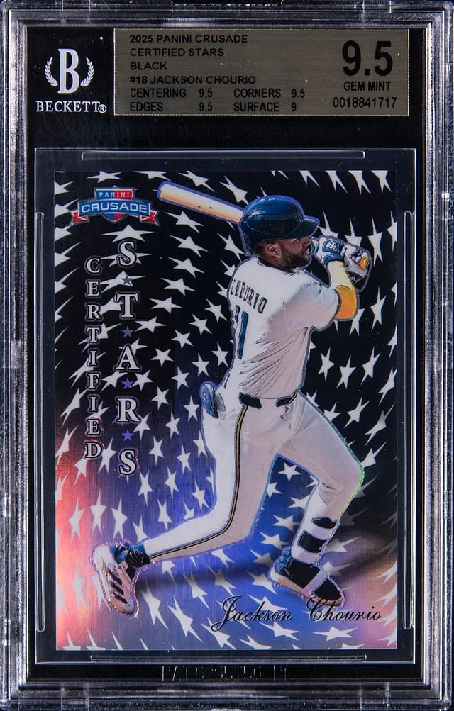 2025 Panini Jackson Chourio Crusade Certified Stars Black #18 card image
