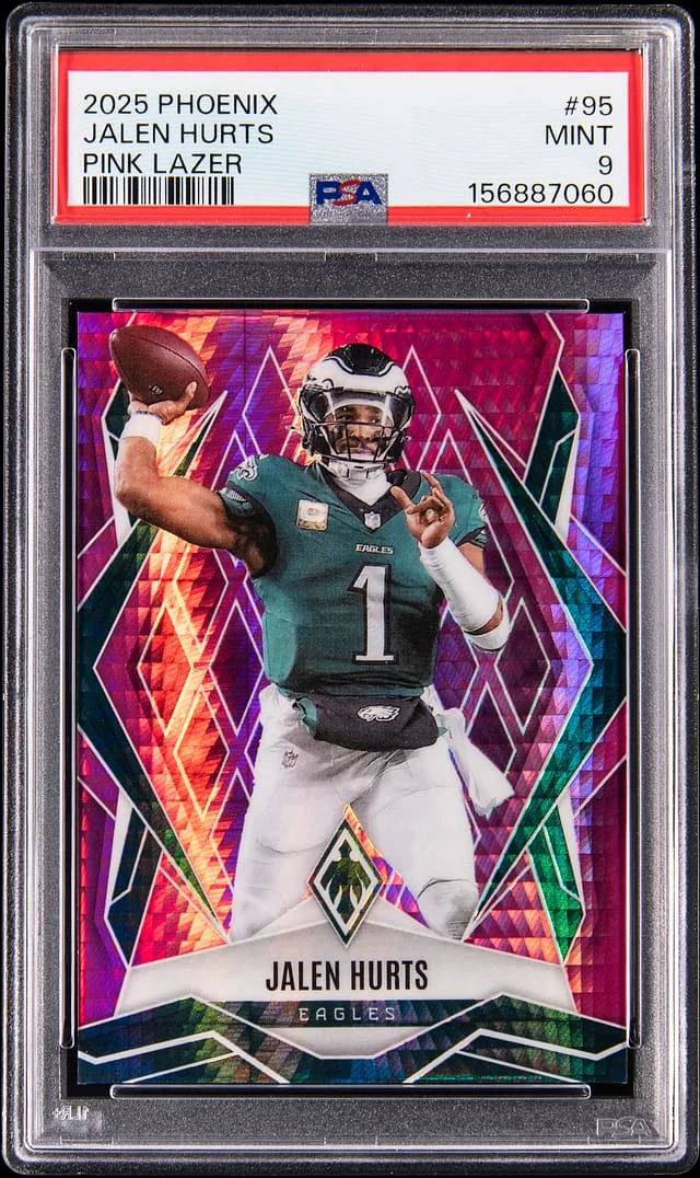2025 Panini Jalen Hurts Phoenix Pink Lazer #95 card image