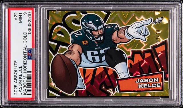 2025 Panini Jason Kelce Kaboom! Horizontal Gold #22 card image