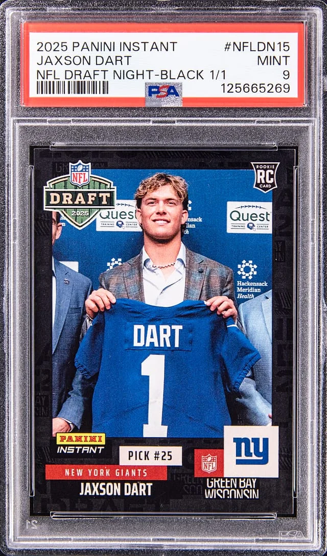 2025 Panini Jaxson Dart Instant Draft Night #NFLDN-15 card image