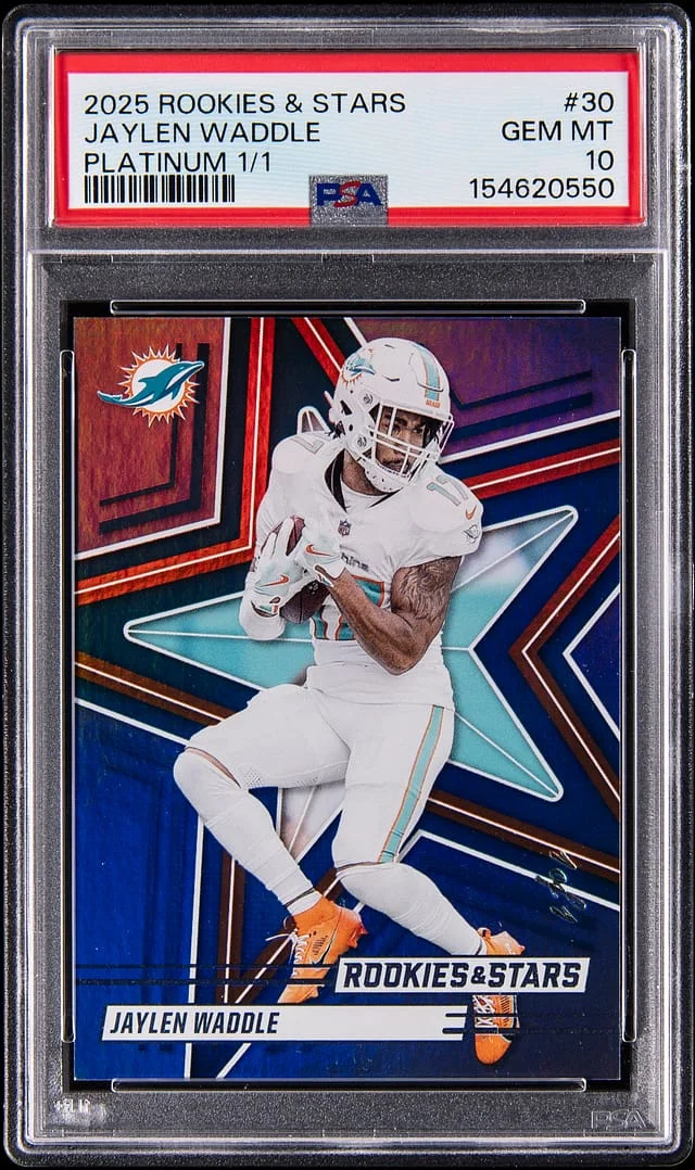 2025 Panini Jaylen Waddle Rookies & Stars Platinum #30 card image