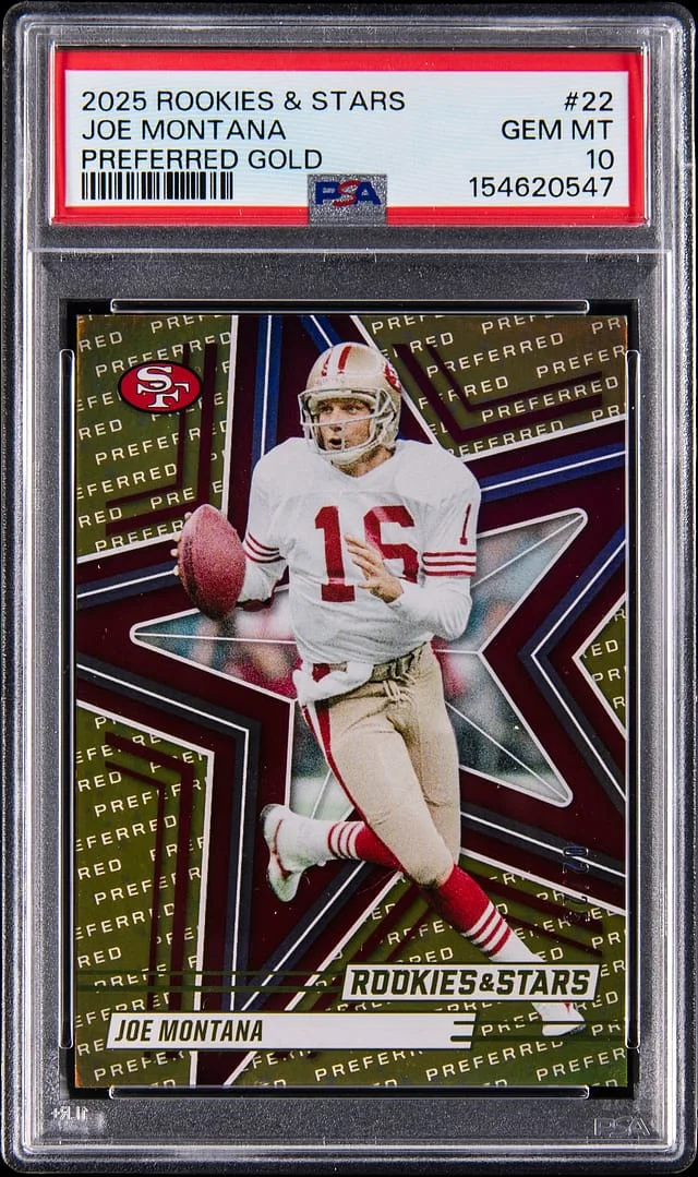 2025 Panini Joe Montana Rookies & Stars Preferred Black #22 card image