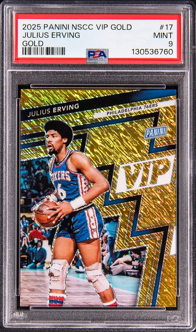 2025 Panini Julius Erving NSCC VIP Gold Gold #17 card image