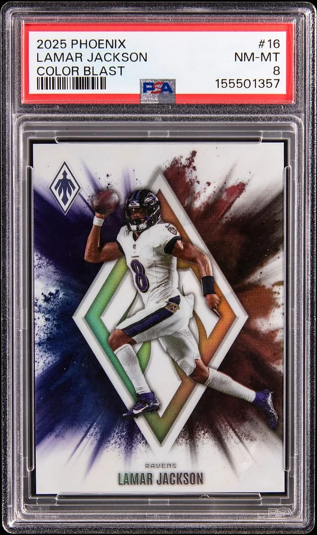 2025 Panini Lamar Jackson Phoenix Color Blast #16 card image