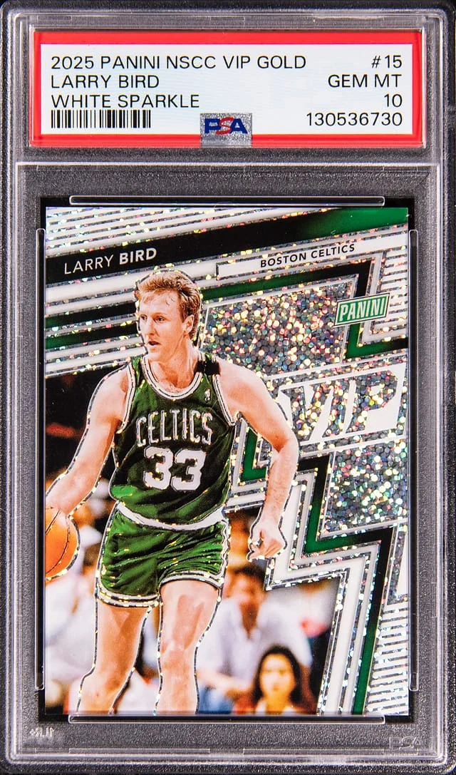 2025 Panini Larry Bird NSCC VIP Gold Autograph #15 card image