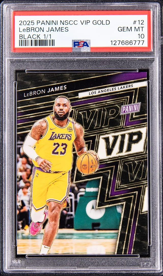 2025 Panini LeBron James NSCC VIP Gold Black #12 card image