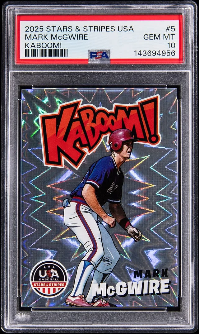 2025 Panini Mark McGwire Stars & Stripes USA Kaboom! #5 card image