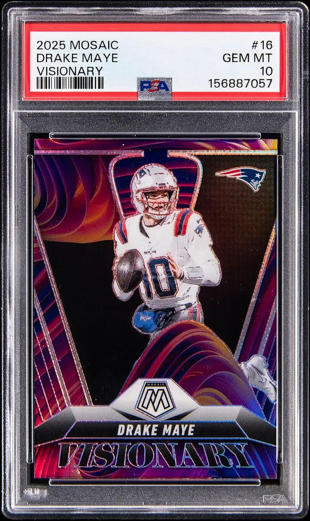 2025 Panini Mosaic Drake Maye Visionary #16 card image