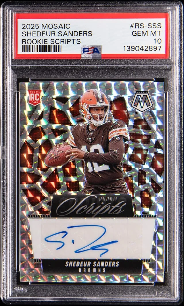 2025 Panini Mosaic Shedeur Sanders Scripts #RS-SSS card image