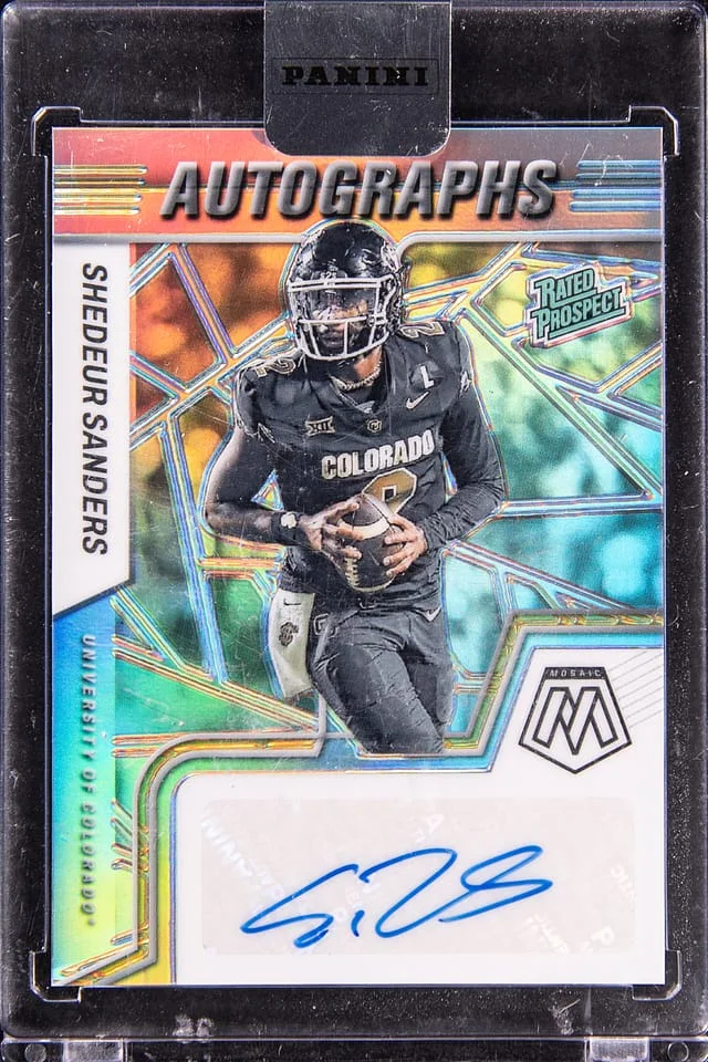 2025 Panini Mosaic Shedeur Sanders Autographs Rated Prospects #SS-XXX card image