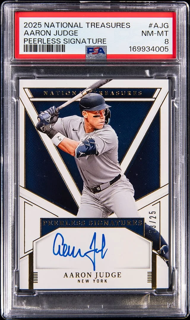 2025 Panini National Treasures Aaron Judge Peerless Signature #PS-AJG card image