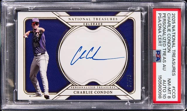2025 Panini National Treasures Charlie Condon Personalized Treasures Autograph #PT-CCD card image
