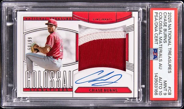 2025 Panini National Treasures Chase Burns Colossal Materials Autograph #CMA-CB card image