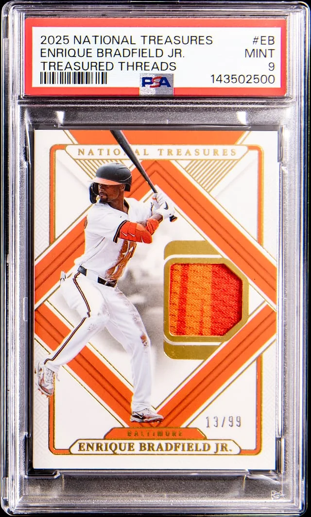 2025 Panini National Treasures Enrique Bradfield Jr. Treasured Threads #TT-EB card image