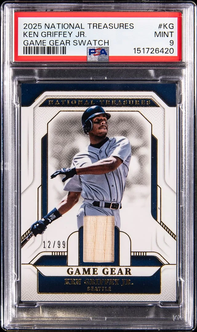 2025 Panini National Treasures Ken Griffey Jr. Game Gear Swatch #GGS-KG card image